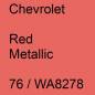 Preview: Chevrolet, Red Metallic, 76 / WA8278.